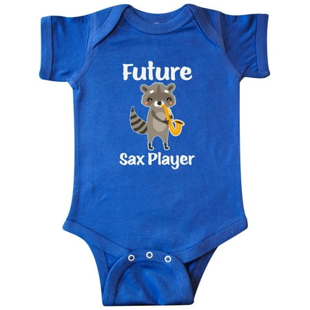 

Inktastic Future Saxophone Player Kids Raccoon Gift Baby Boy or Baby Girl Bodysuit