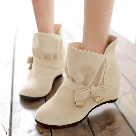 

Cathalem Wide Width Wedge Shoes for Women Winter Boot For Women Boots Round Head Inside Height Women Women Platform Sandals Wedge Yellow 9