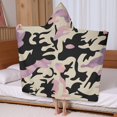 thumbnail image 5 of Pink Purple Camo Gradient Pattern Hooded Bath Towel，60"x35" for Ages 3 To 12 Kids, Quick Dry Lightweight Soft Microfiber Hood Beach Towel Cover Up for Kids, 5 of 7