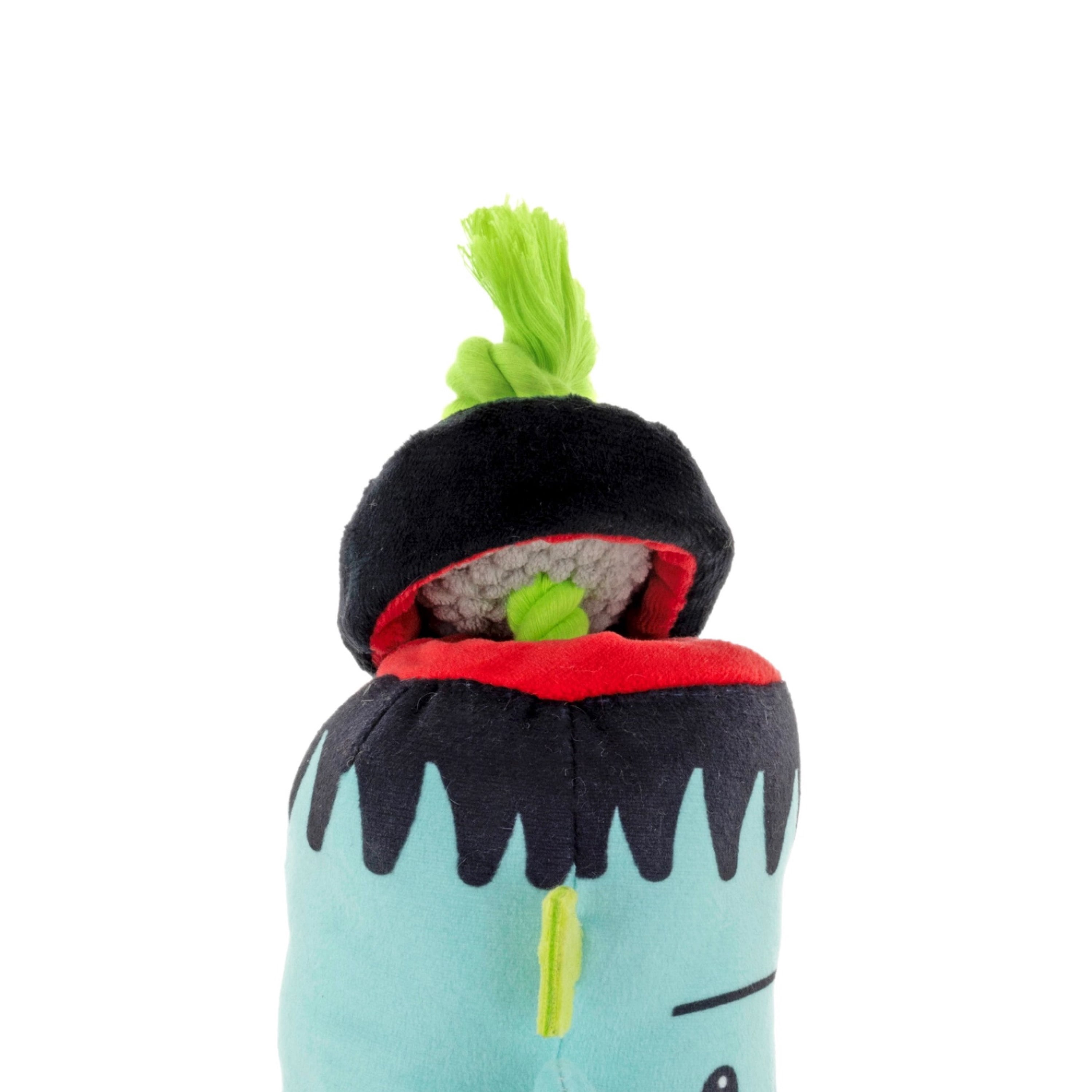 Vibrant Life Halloween Jouet en peluche grinçant de 10,5 pouces avec corde de traction, Frankenstein