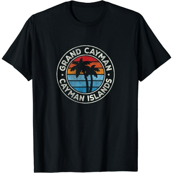 Grand Cayman Cayman Islands Vintage Graphic Retro 70s T-Shirt