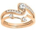 thumbnail image 3 of Dazzlingrock Collection 0.50 Carat (ctw) 10K Diamond Ladies Swirl Bridal Engagement Ring Set 1/2 CT, Rose Gold, Size 10, 3 of 8