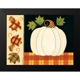 thumbnail image 2 of Deming, Bernadette 18x15 Black Modern Framed Museum Art Print Titled - White Pumpkin, Leaves and Acorns, 2 of 5