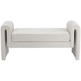 thumbnail image 3 of Meridian Furniture Stylus Cream Velvet Bench, 3 of 7