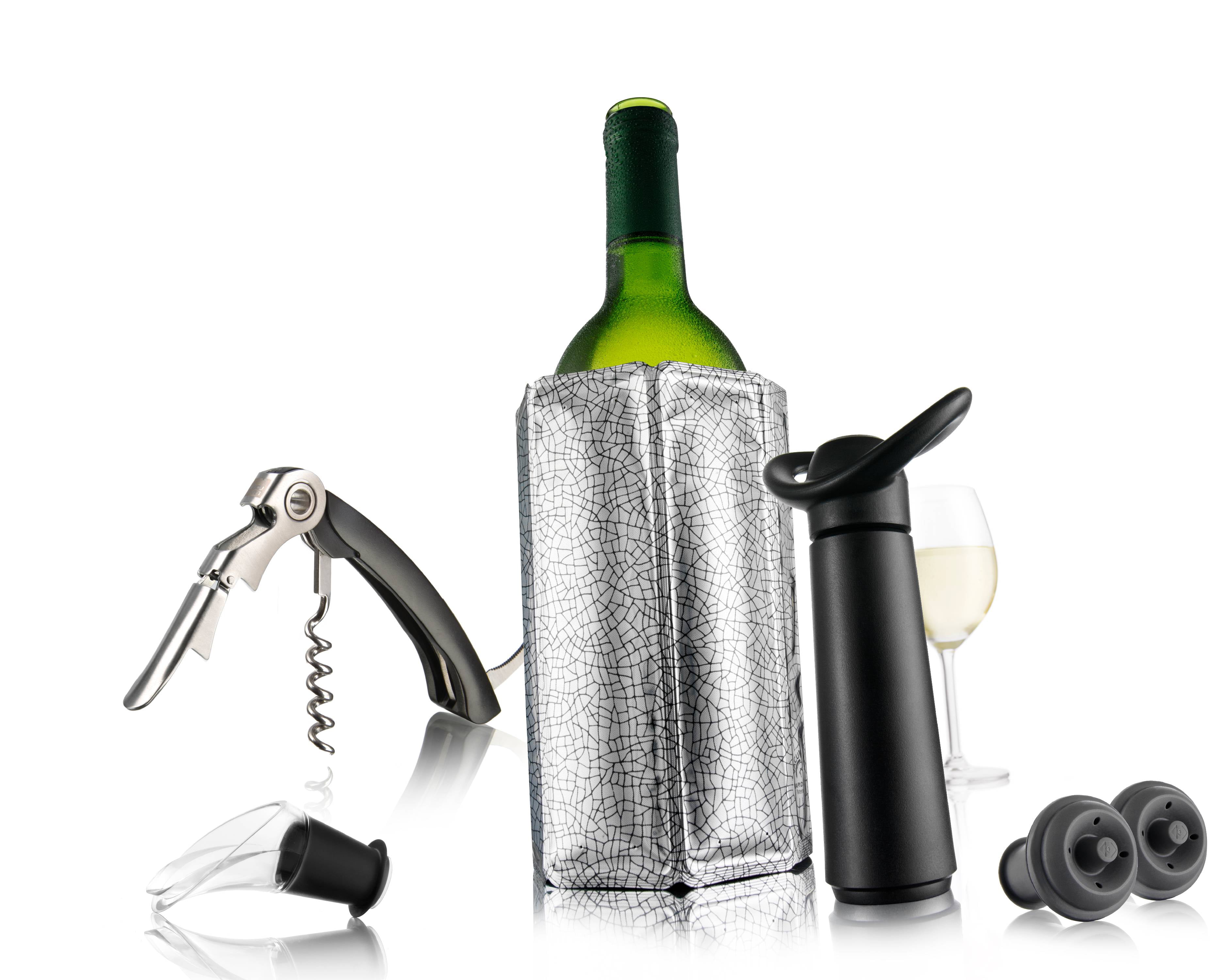 Detective Mos zaterdag Vacu Vin Wine Essentials Gift Set, Black - Walmart.com
