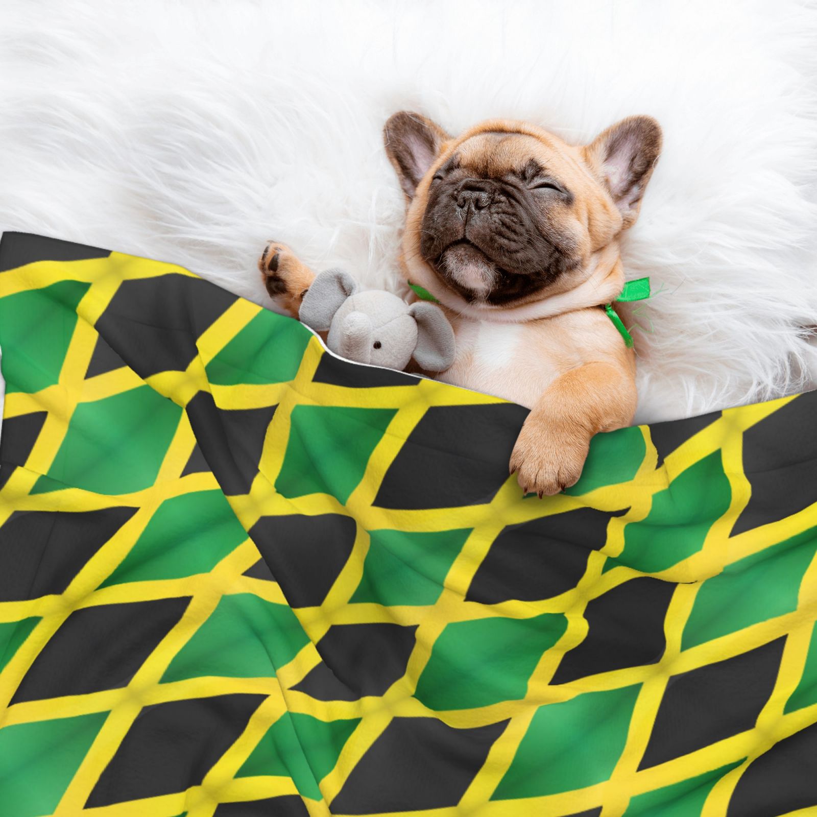 Jamaica Dog Blanket Soft Warm Flannel Cat Blanket Great Pet Throw for Cats Puppy Small Medium Large Dog