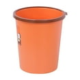 thumbnail image 2 of Portable Hollow Plastic Trash Can - (22.519.514.5cm) Lidless Round Waste Basket for Living Room, Bedroom, Office & Kitchen,orange, 2 of 7