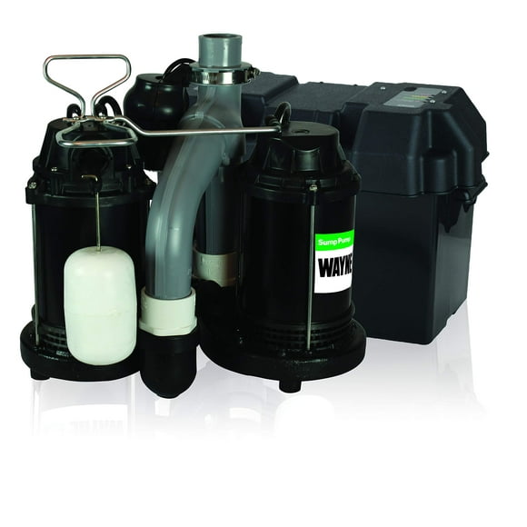 Sistema de bomba de sumidero WAYNE 1/2 HP Basement con batería de respaldo
