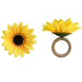thumbnail image 2 of Juego de 6 servilleteros (girasol), servilletero hecho a mano para bodas, cenas, banquetes, servicio campestre para Navidad, Acción de Gracias, cumpleaños, 2 of 5
