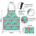 thumbnail image 3 of Pioneer Flower Floral Print Pattern Cotton Linen Apron with Pockets, Waterproof Adjustable, 33x27 Inch for Kitchen, Gardening, BBQ, Salon, 3 of 6