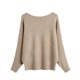 thumbnail image 1 of Suéter de cuello redondo para mujer, nuevo jersey de punto con cuello redondo, manga larga, holgado, estilo europeo y de talla grande, con cuentas de uñas., 1 of 5