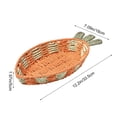 thumbnail image 3 of Aodebiao Plateau Panier de Rangement Tissé en Forme de Carotte pour Décoration de Maison Organisation de Bureau Décoration de Pâques Porte-Fruits et Collations Décor Rustique de Ferme, 3 of 9
