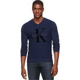 Calvin Klein Mens Knit Pullover Sweater Blue Small Walmart