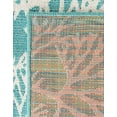 thumbnail image 3 of Unique Loom Outdoor Coastal Collection Area Rug - Coral (2' x 8' Runner Teal/Ivory), 3 of 10