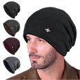 thumbnail image 2 of Unisex Chunky Knit Hat Windproof Knitted Beanie Hats for Outdoor Sports, 2 of 5