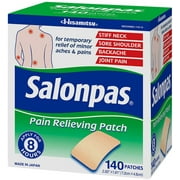 Salonpas Temporary Pain Relieving Patchs, 140 Count, 2 Pack