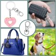 thumbnail image 2 of Lote de 100 ganchos giratorios de aleación (50 hebillas plateadas para perro + 50 aros planos para llave) para llaveros, accesorios de joyería, bolsos, llaves y manualidades., 2 of 5