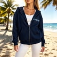 thumbnail image 2 of CAIXIA Womens Hoodies Oversized Zip Up Comfort Cotton Holiday Long Sleeve Top Long Sweatshirts for Women Drawstring Full-Zip Jacket with Pocket Winter Clothing 2026, 2 of 8