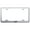 Brushed Chrome, variant on Cadilac V Laser Etched Logo Wide Body License Plate Frame (Chrome)