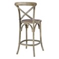 thumbnail image 4 of Counter Stool Chair, Grey Gray, Wood, Bar Pub Cafe Bistro Dining Kitchen Hospitality Restaurant, Modern Contemporary HB33939, 4 of 11