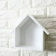 thumbnail image 2 of Estantes de pared flotantes en forma de casa, almacenamiento para sala de estar y decoración del hogar, color blanco, 5 uds. JM, 2 of 5