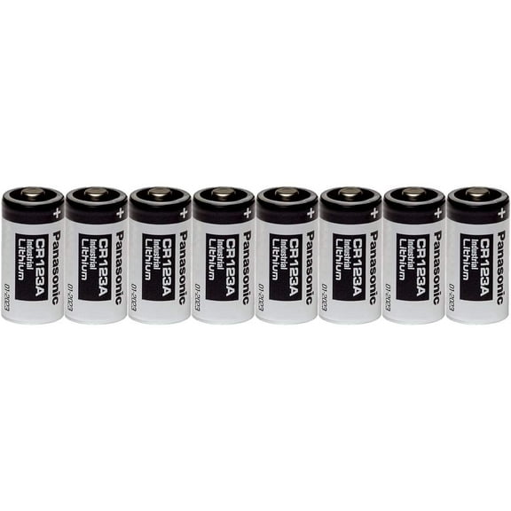 Panasonic Industrial CR123A 123A 123 3V Lithium 8 Batteries