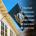 thumbnail image 2 of Drapeau Extérieur US Navy (4x6ft) par DreamController - Polyester Durable et Résistant à la Décoloration, Double Piqûre, Oeillets en Laiton - Drapeau des Branches Militaires des É.-U. Imprimé HD - Fabriqué aux É.-U., 2 of 6