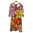 thumbnail image 6 of Leopard Print Lilies Vibrant Bouquet Dress Summer Dresses Woman Street Style Big Size Casual Dress, 6 of 9