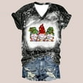 thumbnail image 2 of Camisas Navideñas Para Mujer Moda Causal Con Cuello en V Blusa Estampada Camisetas de Manga Corta Odeerbi  ODB201444, 2 of 5