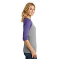 thumbnail image 3 of District Adult Female Women Electric Heather T-Shirt Purple Fr/Gy F 2X-Large, 3 of 6