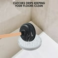 thumbnail image 3 of Tutuviw Universal Toilet Plunger Drip Tray, Plastic Air Drying Plunger Mat, Wicking and Quick Drying Plunger Holder Caddy Sheet, Toilet Plunger Holder Only (White, 7.9"), 3 of 7