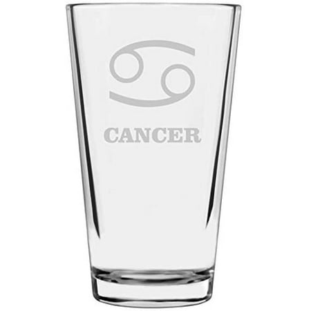 

Zodiac Symbol Etched All Purpose 16oz Libbey Pint Glass Cancer
