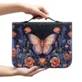 thumbnail image 2 of HELLHERO Butterfly Rose Pattern Church Bible Bag for Women, Top Handle Bible Covers with Large Capacity for Bible Study Prayer Christian Prayer, 2 of 12