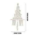 thumbnail image 2 of 24" Large Macrame Christmas Tree Wall Hanging – Boho Christmas Wall Decor, Handmade Macrame Xmas Tree Ornament for Holiday Home, Party Decorations, Rustic Bohemian Wall Art, Winter Decor, 2 of 5