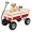 Red, variant on All-Terrain Cargo Wagon with 10'' Air Tires, Steel Structure Wagon with Removable Wooden Side Panels for Kids, Garden and Cargo, Up to 220lbs Capacity, 38'' L x 19'' W x 31'' H (Red)