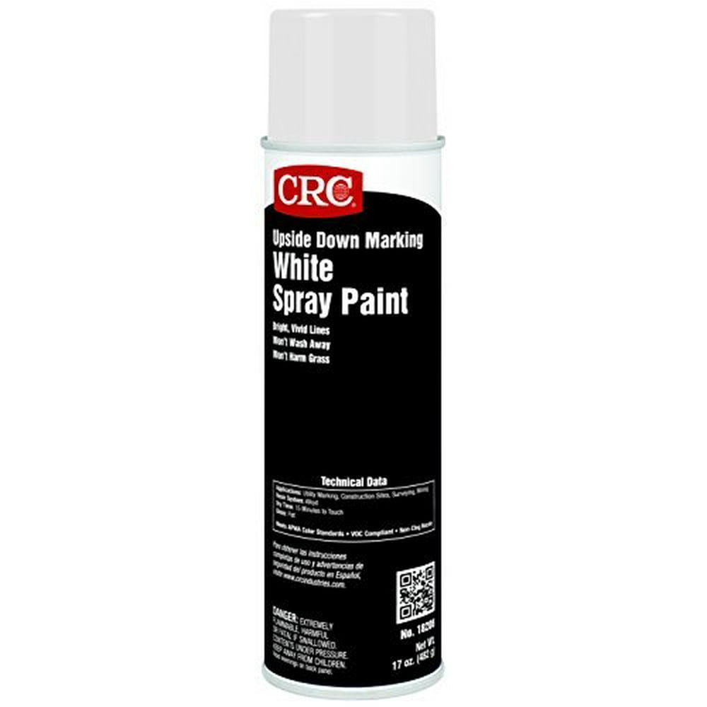CRC Upside Down Marking Spray Paint, 17 oz Aerosol Can, White Walmart