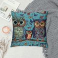 Autua Owls Love Puzzle Graphic Decorative Cushion Throw Pillow Cover