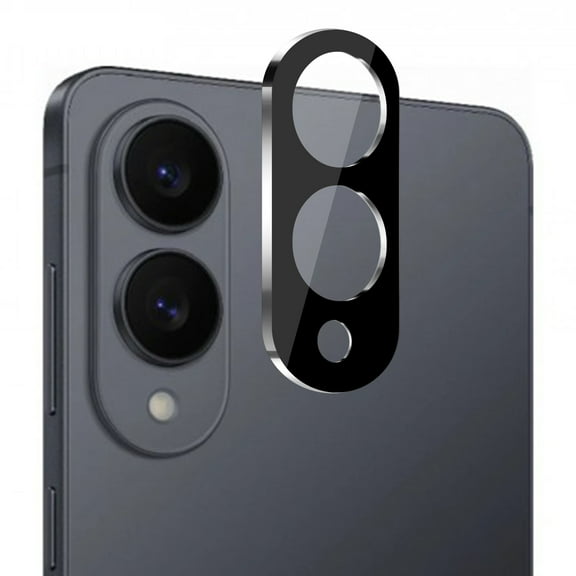 S25 Edge Colorful Camera Lens Protector - Black