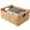 Natural, variant on Best Choice Products Wicker Storage Basket, Shelf Basket w/ Wooden Handles, Rectangular Storage Bin - Natural