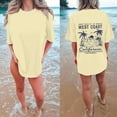 thumbnail image 2 of Puliio T Shirt Beach Oversized Graphic Tees For Women Vintage Baggy Shirts Summer Cotton Vacation Tops, 2 of 6