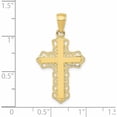thumbnail image 2 of 10K Yellow Gold Lace Trim Cross Pendant (30 X 17) Made In United States -Jewelry By Sweet Pea, 2 of 5