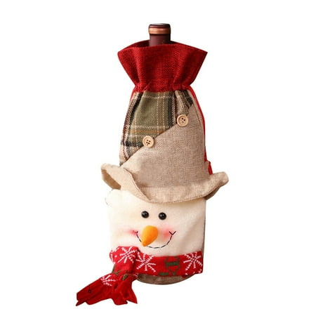 

Christmas Restaurant Decorations Christmas Bottle Bag Decorations Santa Champagne Set