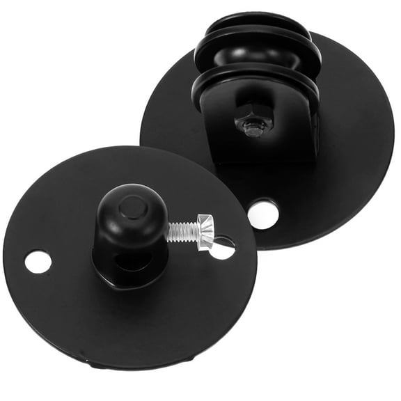 Houderco 1 Set Ceiling Mount Pulleys for Hanging Lamp Sleek Black Design Iron for Home Decoration