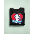 thumbnail image 3 of Born To Chill Heart - Cozy Polar-Bear ICEE Graphic Sweatshirt Women's, 3 of 4