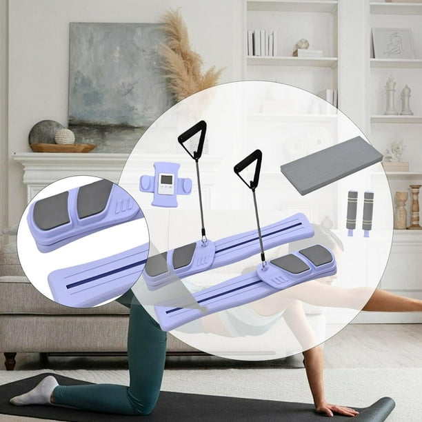Tabla de Pilates, Tabla de Pilates Reformer, Tabla de Ejercicios Abdominales, Máquina de Entrenamiento con Diseño Dividido para Fitness en Casa, entre Violeta