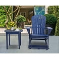 thumbnail image 3 of Zero Gravity Collection Navy Blue Adirondack Rocking Chair with Built-in Footrest, 3 of 4