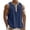 Navy, variant on Cotton Linen Tank Tops for Mens - Sleeveless Colorblock Summer Workout Gym Slim Fit Henley Shirt Basic Tee