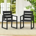 thumbnail image 6 of Dycanpo Outdoor Dining Chairs Set of 2,Weather Resistant Patio Chairs with Armrest for Indoors,Black, 6 of 8