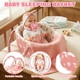 thumbnail image 5 of Keyohome Baby Dolls, 12" Baby Doll Playset with Sleeping Carrier Bassinet Bed Set in Gift Box, Soft Reborn Baby Doll with Cloths/Blanket/Feeding Kit for Girls Ages 3+, 5 of 9