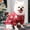 Red, variant on Christmas Pet Dogs Clothes Snowman Snowflake Sweaters for Small Dogs
